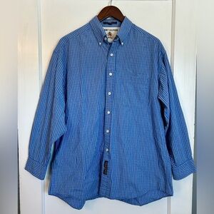 Vintage Tommy Hilfiger Button Down Shirt 16.5 32/33 Blue Stripe